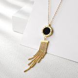 Long Tassel Pendant Necklace