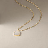 Square Opal Necklace